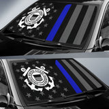 Thin Blue Line American Flag US Coast Guard Car Auto Sun Shades Custom 1 210701 - YourCarButBetter