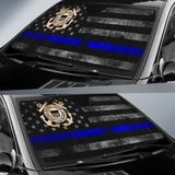 Thin Blue Line American Flag US Coast Guard Car Auto Sun Shades Custom 2 210701 - YourCarButBetter