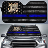 Thin Blue Line American Flag US Coast Guard Car Auto Sun Shades Custom 2 210701 - YourCarButBetter