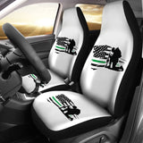 Thin Green Line American Flag Car Seats Covers Honoring Military 213003 - YourCarButBetter