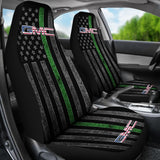 Thin Green Line American Flag Mix GMC Car Seat Covers 212601 - YourCarButBetter