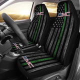 Thin Green Line American Flag Mix GMC Car Seat Covers 212601 - YourCarButBetter