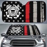Thin Red Line American Flag US Coast Guard Car Auto Sun Shades Custom 2 210701 - YourCarButBetter