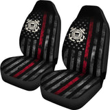 Thin Red Line American Flag US Coast Guard Car Seat Covers Custom 1 210701 - YourCarButBetter