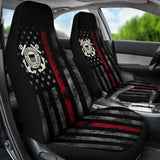 Thin Red Line American Flag US Coast Guard Car Seat Covers Custom 1 210701 - YourCarButBetter