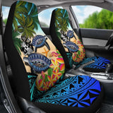 Tonga Car Seat Covers - Polynesian Turtle Coconut Tree And Plumeria Amazing 091114 - YourCarButBetter