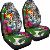 Tonga Car Seat Covers White - Turtle Plumeria Banana Leaf - 091114 - YourCarButBetter