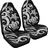 Tonga Polynesian Car Seat Covers - White Tentacle Turtle - 091114 - YourCarButBetter