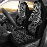Tonga Polynesian Car Seat Covers - White Turtle Flowing - Amazing 091114 - YourCarButBetter