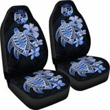 Tongan Car Seat Covers Hibiscus Plumeria Mix Polynesian Turtle Blue Awesome 091114 - YourCarButBetter