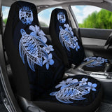 Tongan Car Seat Covers Hibiscus Plumeria Mix Polynesian Turtle Blue Awesome 091114 - YourCarButBetter