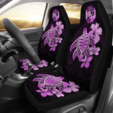 Tongan Car Seat Covers Hibiscus Plumeria Mix Polynesian Turtle Pink Awesome 091114 - YourCarButBetter