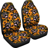 Trendy Car Seat Covers Unique Sunflower Rottweiler Dog 210702 - YourCarButBetter