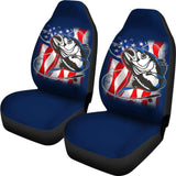 Trout Fish Steelhead Car Seat Covers Mix American Flag 210906 - YourCarButBetter