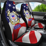 U.S. Coast Guard Car Seat Covers Custom American Flag 211008 - YourCarButBetter