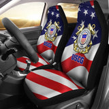 U.S. Coast Guard Car Seat Covers Custom American Flag 211008 - YourCarButBetter