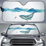 Underwater Whale Waves Auto Sun Shades 172609 - YourCarButBetter