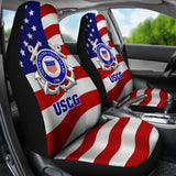 US Coast Guard Car Seat Covers American Flag 211008 - YourCarButBetter