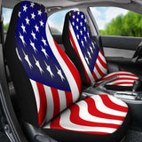 Usa Flag Car Seat Covers 2Pcs| American Flag Auto Accessory Gift 103131 - YourCarButBetter