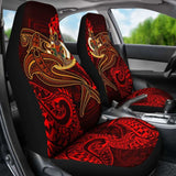Vanuatu Polynesian Car Seat Covers - Red Shark Polynesian Tattoo - 102802 - YourCarButBetter