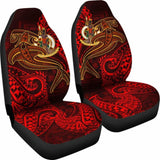 Vanuatu Polynesian Car Seat Covers - Red Shark Polynesian Tattoo - 102802 - YourCarButBetter