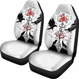 Viking Car Seat Cover Vegvisir Hugin And Munin With Fenrir Yggdrasil 144909 - YourCarButBetter