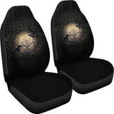 Viking Car Seat Covers Odin’S Raven Tree Of Life Valknut Rune Circle 144909 - YourCarButBetter