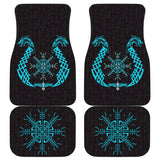 Viking Dragon Helm Of Awe Aegishjalmur Car Floor Mats 211301 - YourCarButBetter