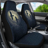 Viking Odin’S Eye Ravens Hugin And Munin Car Seat Covers 144909 - YourCarButBetter