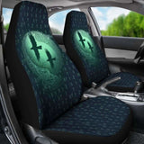 Viking Odin’S Eye Ravens Hugin And Munin Car Seat Covers 144909 - YourCarButBetter
