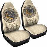 Viking Shield With Twins Ravens God Of Odin Car Seat Covers 144909 - YourCarButBetter