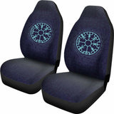 Viking Vegvisir In The Circle Of Norse Runes And Dragon Car Seat Covers Amazing 105905 - YourCarButBetter