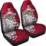 Wales Celtic Car Seat Covers - Welsh Dragon Flag With Celtic Cross 184610 - YourCarButBetter