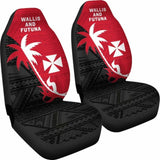Wallis And Futuna Car Seat Covers - Wallis And Futuna Coat Of Arms Coconut Tree - 4 1 153908 - YourCarButBetter