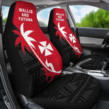 Wallis And Futuna Car Seat Covers - Wallis And Futuna Coat Of Arms Coconut Tree - 4 1 153908 - YourCarButBetter