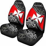 Wallis And Futuna Car Seat Covers - Wallis And Futuna Coat Of Arms Fall In The Wave - Amazing 1 105905 - YourCarButBetter