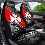 Wallis And Futuna Car Seat Covers - Wallis And Futuna Coat Of Arms Fall In The Wave - Amazing 1 105905 - YourCarButBetter