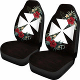 Wallis And Futuna Car Seat Covers - Wallis And Futuna Coat Of Arms Hibiscus - Amazing 1 105905 - YourCarButBetter