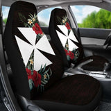 Wallis And Futuna Car Seat Covers - Wallis And Futuna Coat Of Arms Hibiscus - Amazing 1 105905 - YourCarButBetter