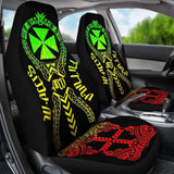 Wallis And Futuna Car Seat Covers - Wallis And Futuna Coat Of Arms Polynesian Tribal Reggae - 105905 - YourCarButBetter