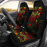 Wallis And Futuna Car Seat Covers - Wallis And Futuna Coat Of Arms Turtle Hibiscus Reggae - New 091114 - YourCarButBetter