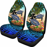 Wallis And Futuna Car Seat Covers - Polynesian Turtle Coconut Tree And Plumeria Amazing 091114 - YourCarButBetter