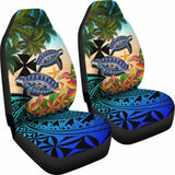 Wallis And Futuna Car Seat Covers - Polynesian Turtle Coconut Tree And Plumeria Amazing 091114 - YourCarButBetter