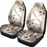 Wallis And Futuna Car Seat Covers The Beige Hibiscus (Set Of Two) 7 232125 - YourCarButBetter