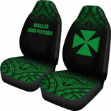 Wallis And Futuna Polynesian Car Seat Covers - Green Fog - 11 153908 - YourCarButBetter