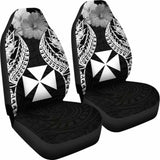 Wallis And Futuna Polynesian Car Seat Covers Pride Seal And Hibiscus Black - 232125 - YourCarButBetter