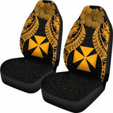 Wallis And Futuna Polynesian Car Seat Covers Pride Seal And Hibiscus Gold - 232125 - YourCarButBetter