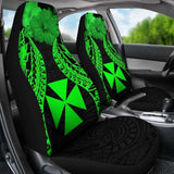 Wallis And Futuna Polynesian Car Seat Covers Pride Seal And Hibiscus Green - 232125 - YourCarButBetter