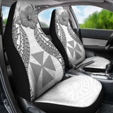 Wallis And Futuna Polynesian Car Seat Covers Pride Seal And Hibiscus White - 105905 - YourCarButBetter