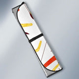 Waterclor Boomerang Australian Aboriginal Ornament Car Auto Sun Shades 094201 - YourCarButBetter